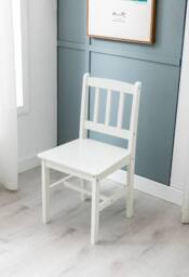 MCC Direct Solid Wooden Kitchen Dining Table & 2 Chairs in White - thumbnail 2