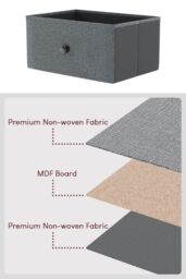 Home Discount Vida Designs Chorley 4 Drawer Chest Of Drawers UKFR Fabric Storage in Grey - thumbnail 5