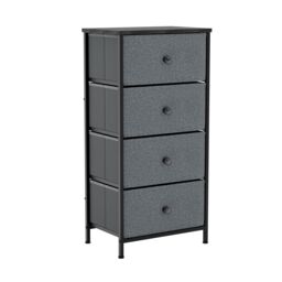 Home Discount Vida Designs Chorley 4 Drawer Chest Of Drawers UKFR Fabric Storage in Grey - thumbnail 9