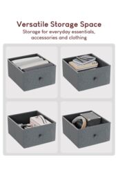 Home Discount Vida Designs Chorley 4 Drawer Chest Of Drawers UKFR Fabric Storage in Grey - thumbnail 6
