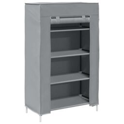 Berkfield Home Shoe Cabinet Grey 60.5x30x97 cm Non-woven Fabric - thumbnail 2