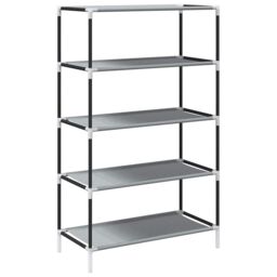 Berkfield Home Shoe Cabinet Grey 60.5x30x97 cm Non-woven Fabric - thumbnail 6