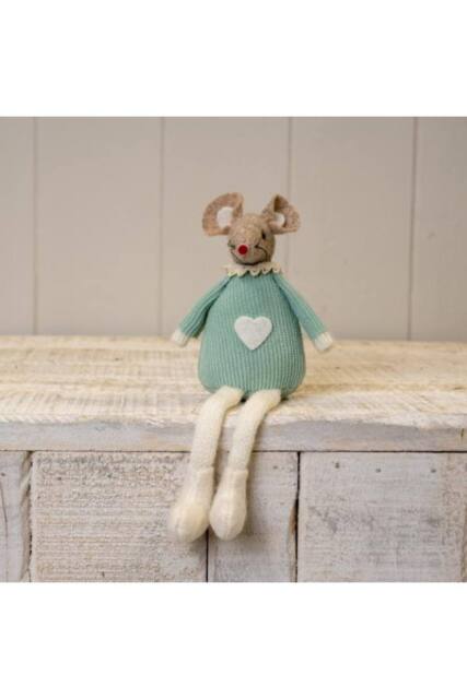 KDMD Green Fabric Sitting Mouse - image 1