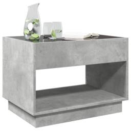 Berkfield Home Coffee Table with Infinity LED Concrete Grey 70x50x50 cm - Size: 70 x 50 x 50 cm - thumbnail 4