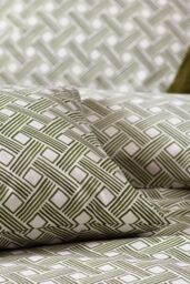 HOEM Alexah Abstract Geometric Cotton Rich Duvet Cover Set in Olive - Size: King - thumbnail 4