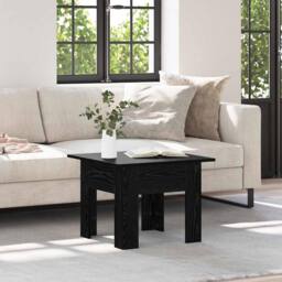 Berkfield Home Elegant Coffee Table Black oak 55 x 55 x 42 cm Engineered wood - thumbnail 4