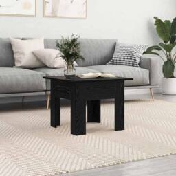 Berkfield Home Elegant Coffee Table Black oak 55 x 55 x 42 cm Engineered wood - thumbnail 2