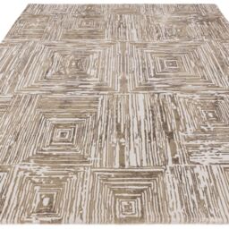 The Rug Shop UK Beige Modern Striped Latex Back Latex Back Area Rug - Size: 200 cm x 290 cm - thumbnail 4