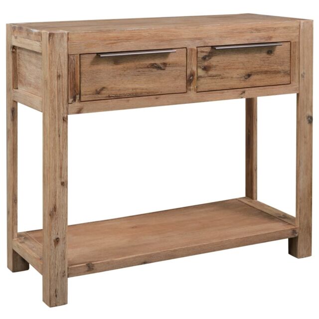 Berkfield Home Console Table 82x33x73 cm Solid Acacia Wood in Brown - Size: 82 x 33 x 73 cm - image 1