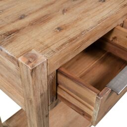 Berkfield Home Console Table 82x33x73 cm Solid Acacia Wood in Brown - Size: 82 x 33 x 73 cm - thumbnail 5