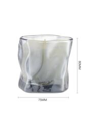 SHEONLY Bluebell Soy Wax Scented Candle in Irregular Curved Glass Cup in Blue - thumbnail 6