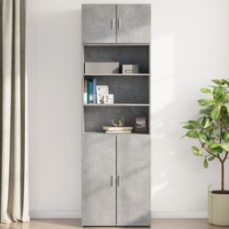 Berkfield Home Wall Cabinet Concrete Grey 70x42.5x40 cm Engineered Wood - thumbnail 3