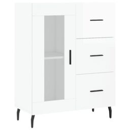 Berkfield Home Sideboard High Gloss White 69.5x34x90 cm Engineered Wood - thumbnail 2