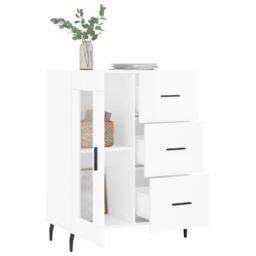Berkfield Home Sideboard High Gloss White 69.5x34x90 cm Engineered Wood - thumbnail 4