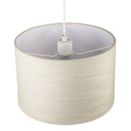 Happy Homewares Coconut Milk Textured Linen Pendant Lighting Shade with Diffuser in Beige - Size: 12 inches - thumbnail 3