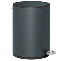 Kelvenix Grey Bathroom Bin with Lid, Toilet Bin in Dark Grey - Size: 0.6m2 - thumbnail 1