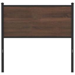 Berkfield Home Headboard Brown Oak 75 cm Engineered Wood & Steel - thumbnail 3