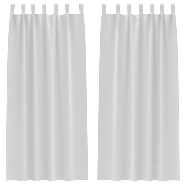 Berkfield Home Curtains with Curtains 2 pcs Pale grey 260 x 140 cm Polyester - image 1