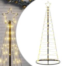 Berkfield Home Christmas Tree Light Cone 200 LEDs Warm White 182 cm - thumbnail 2