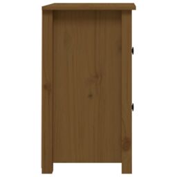 Berkfield Home Bedside Cabinet Honey Brown 40x35x61.5 cm Solid Wood Pine - thumbnail 5