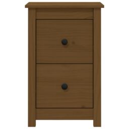 Berkfield Home Bedside Cabinet Honey Brown 40x35x61.5 cm Solid Wood Pine - thumbnail 3