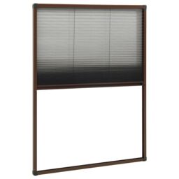 Berkfield Home Plisse Insect Screen for Windows Aluminium Brown 80x120 cm - thumbnail 4