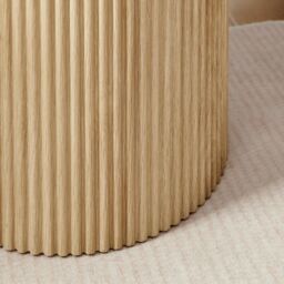 FurnitureboxUK Penrose Round Wood Effect Side Table in Light Oak - thumbnail 8