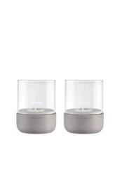 Blomus Set of 2 CALMA Lantern Size XS - Satellite in Light Grey - thumbnail 2