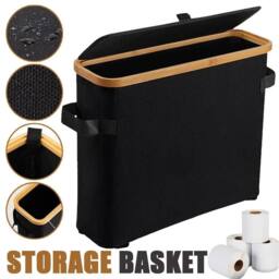 Kelvenix Toilet Paper Storage Basket in Black - thumbnail 5