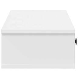 Berkfield Home Wall Shelf with Drawers White 60x25x15 cm Engineered Wood - Size: 60 x 25 x 15 cm - thumbnail 5