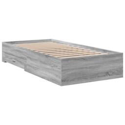 Berkfield Home Modern Bed Frame with Drawers without Mattress Grey Sonoma 100x200 cm - thumbnail 1