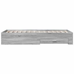 Berkfield Home Modern Bed Frame with Drawers without Mattress Grey Sonoma 100x200 cm - thumbnail 5