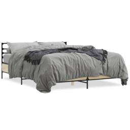 Berkfield Home Bed Frame without Mattress Sonoma Oak 160x200 cm in Brown - thumbnail 1