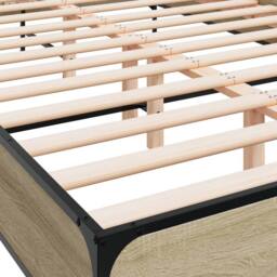 Berkfield Home Bed Frame without Mattress Sonoma Oak 160x200 cm in Brown - thumbnail 7