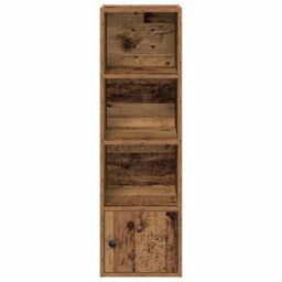 Berkfield Home Bookcase Old Wood 31x24x102 cm Engineered Wood in Brown - Size: 31 x 24 x 102 cm - thumbnail 5