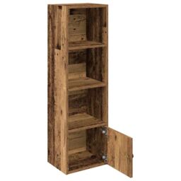 Berkfield Home Bookcase Old Wood 31x24x102 cm Engineered Wood in Brown - Size: 31 x 24 x 102 cm - thumbnail 4