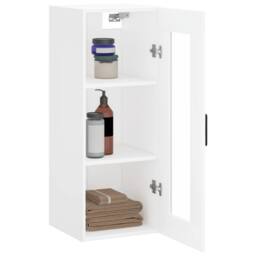 Berkfield Home Wall Mounted Cabinet White 34.5x34x90 cm - thumbnail 5