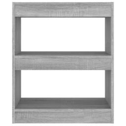 Berkfield Home Book Cabinet/Room Divider Grey Sonoma 60x30x72 cm - Size: 60 x 30 x 72 cm - thumbnail 5