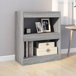 Berkfield Home Book Cabinet/Room Divider Grey Sonoma 60x30x72 cm - Size: 60 x 30 x 72 cm - thumbnail 3