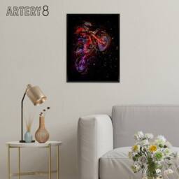 "Artery8 Electric Light Motocross Bike Framed Canvas Wall Art Print in Black - Size: W12"" x H16""" - thumbnail 3