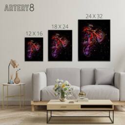 "Artery8 Electric Light Motocross Bike Framed Canvas Wall Art Print in Black - Size: W12"" x H16""" - thumbnail 4