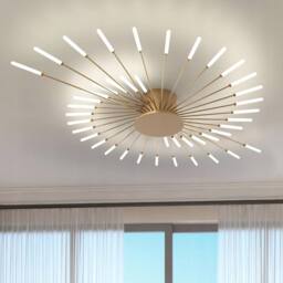 COMELY Modern LED Ceiling Light, 42 Heads Flush Ceiling Lights, Natural Light in Gold - thumbnail 1
