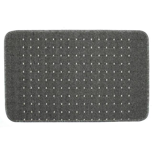 The Rug Shop UK Lead Grey Machine Washable AntiSlip Floor Mat - Size: 67 cm x 100 cm