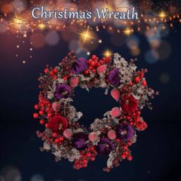 VFM e-Store Christmas Wreath Decoration 41cm x 38cm Multi X 1 - Size: 41 cm x 38 cm - thumbnail 3