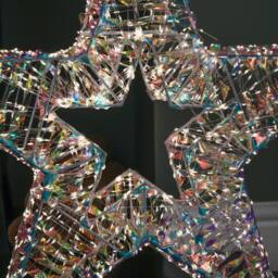 Samuel Alexander 60cm Light up Iridescent Shimmer Christmas Star with 1440 White LEDs in Clear - thumbnail 5
