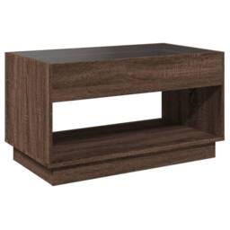 Berkfield Home Decorative Coffee Table with Infinity LED Brown Oak 90x50x50 cm - Size: 90 x 50 x 50 cm - thumbnail 8