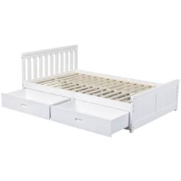 Bedzonline Babyfair Timeless White Kids Storage 4 Drawer Bed (Small Double 4ft) - Size: 4ft - thumbnail 9