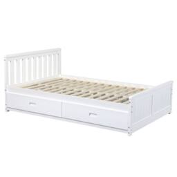 Bedzonline Babyfair Timeless White Kids Storage 4 Drawer Bed (Small Double 4ft) - Size: 4ft - thumbnail 8