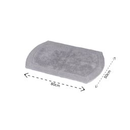 Showerdrape Ultra 100% Cotton Grey Reversible Bath Mat 800 x 500mm - thumbnail 2