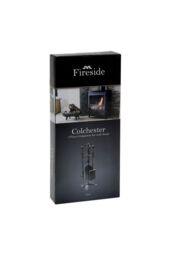 JVL Colchester 3 Piece Companion Set + Stand in Black - thumbnail 5
